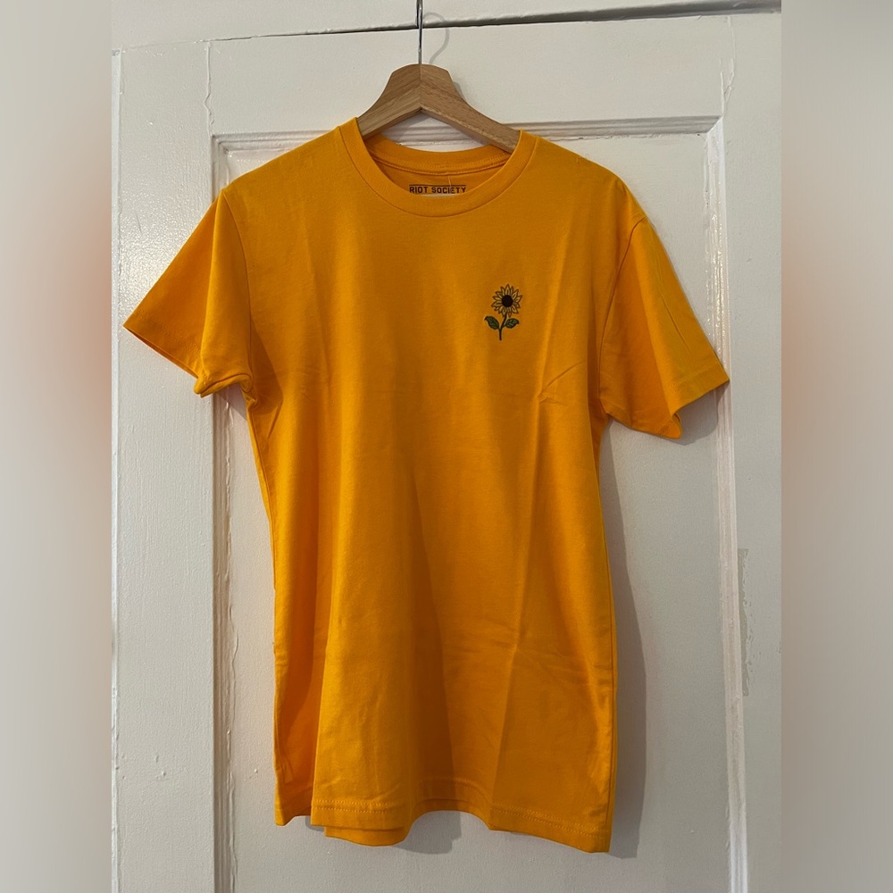 Urban Outfitters Riot Society Embroidered Sunflower Tee